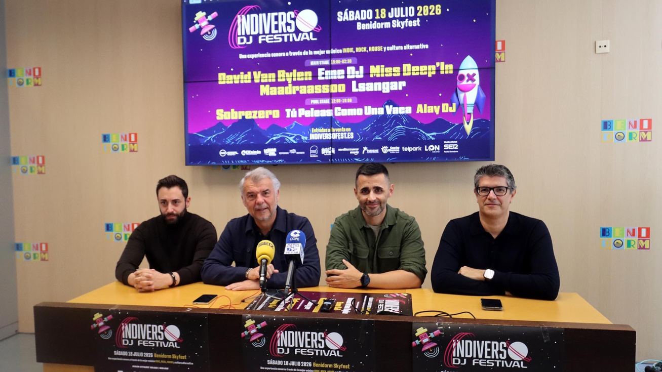 Presentaci&oacute;n del festival Indiverso DJ 2026 en Benidorm.