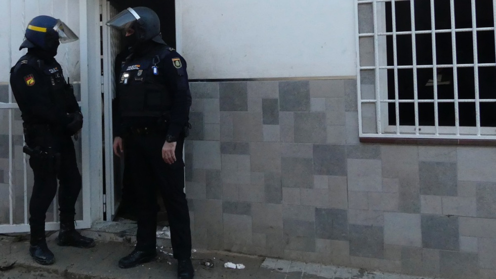 Operativo de la Polic&iacute;a Nacional en Elda.