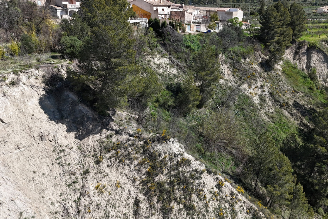 Benillup, en el entorno de Cocentaina, en alerta por riesgo de deslizamientos tras el aviso de la Universidad de Alicante