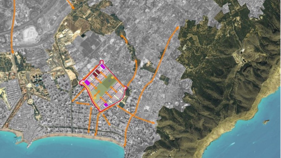 Ubicaci&oacute;n del Ensanche Levante de Benidorm