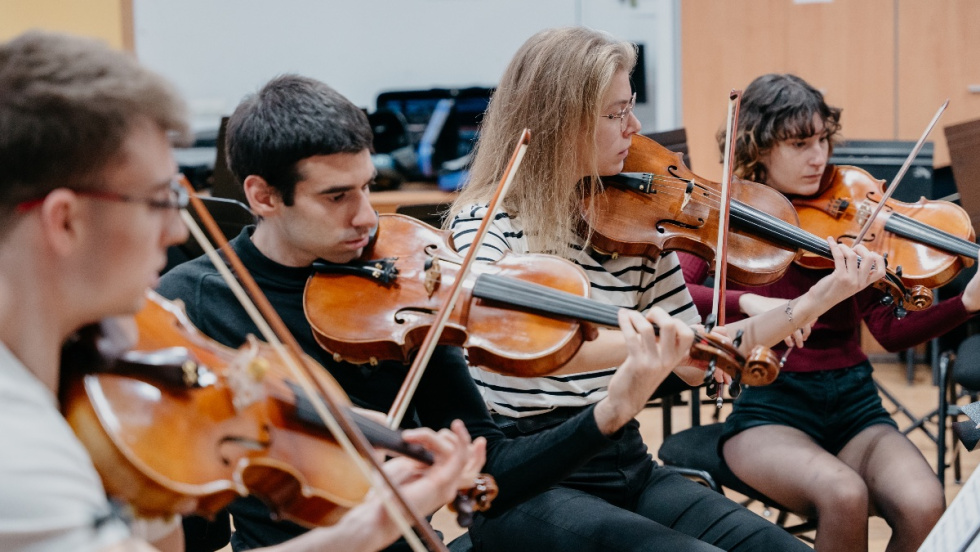 M&uacute;sicos de la Jove Orquestra de la Generalitat Valenciana.
