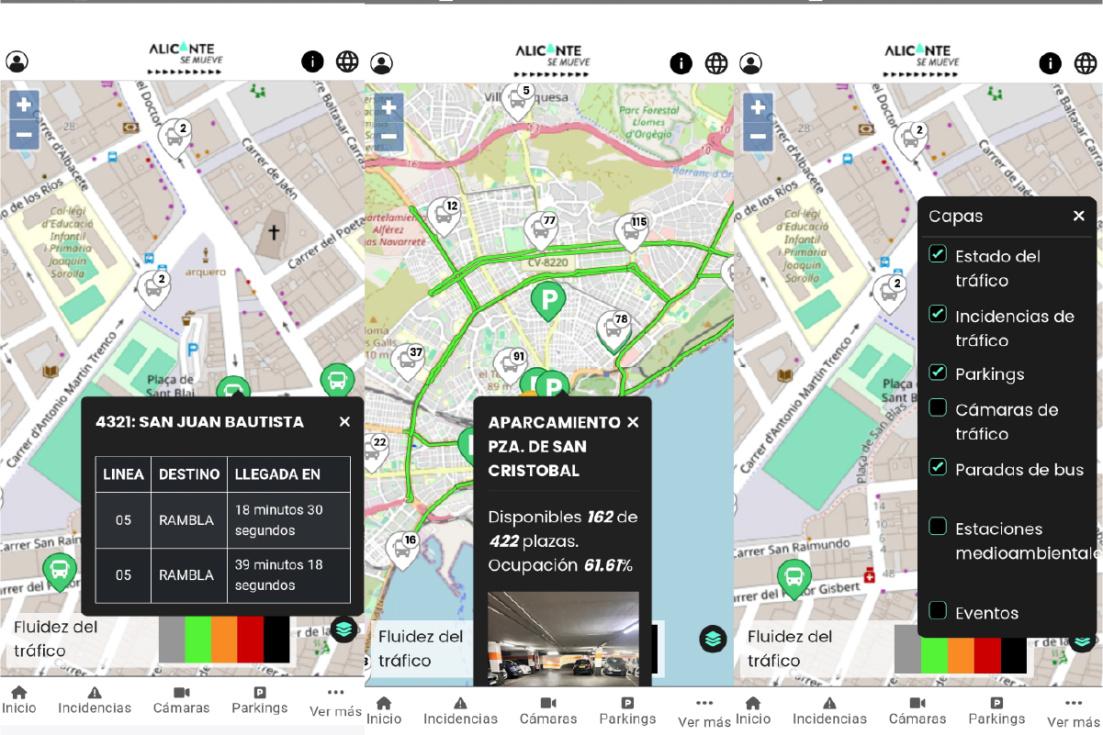 La app &lsquo;Alicante se mueve&rsquo; permite consultar en tiempo real autobuses, tr&aacute;fico y parkings disponibles en la ciudad desde Android, iPhone o web.