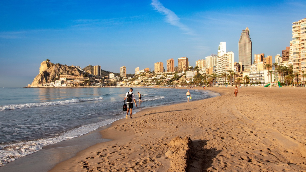 Playa de Poniente en Benidorm.