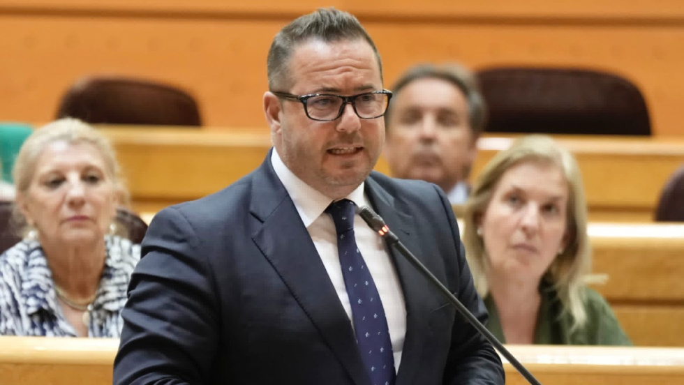 Agust&iacute;n Almod&oacute;bar, senador por Alicante y portavoz de Turismo del Partido Popular.