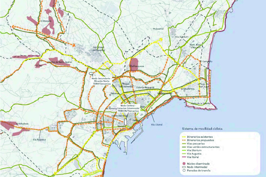 Alicante impulsa la “ciudad de los 15 minutos” con 185 km de itinerarios ciclistas