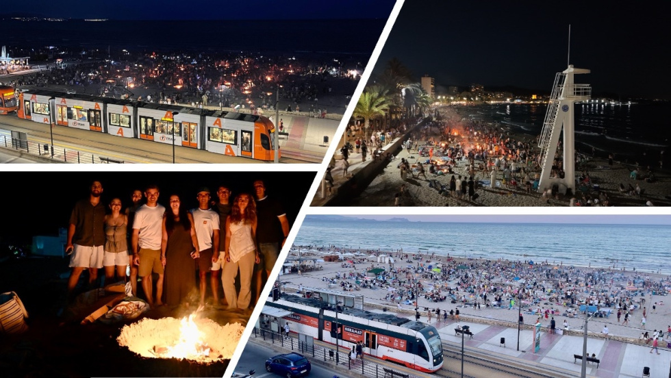Más de 10.000 personas llenan las playas de El Campello en una Nit de Sant Joan sin incidentes graves