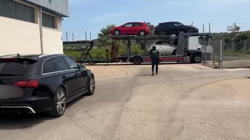 Coches robados localizados por la Guardia Civil en la provincia de Alicante.