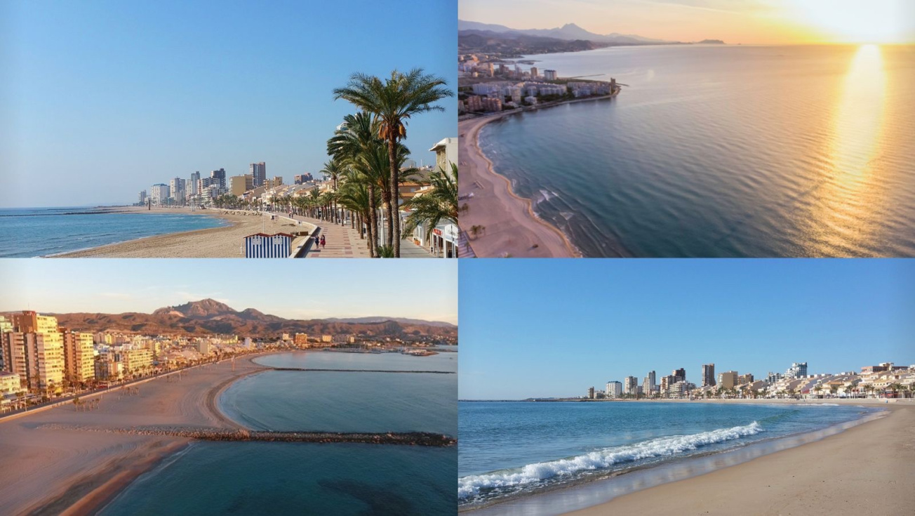 Playas de El Campello, en la provincia de Alicante.