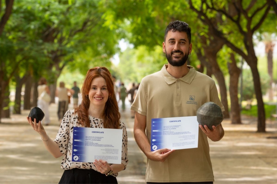 Dos asteroides llevarán el nombre de investigadores de la Universidad de Alicante