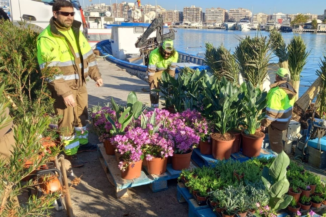 Personal de parques y jardines de Alicante