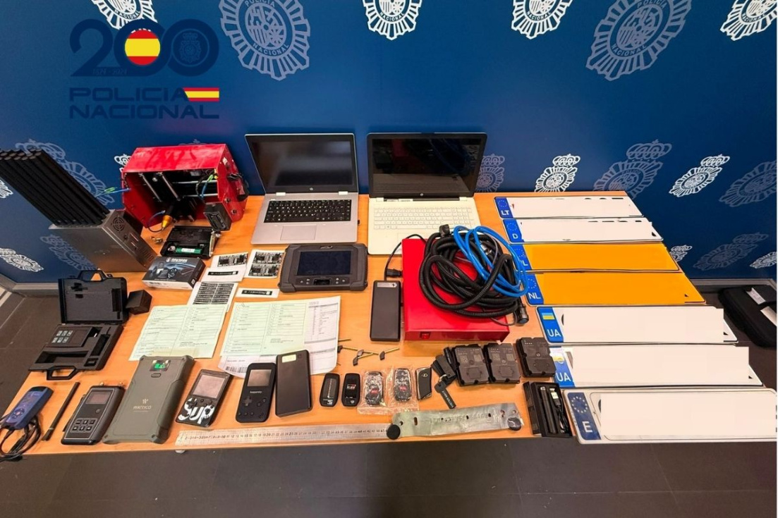 Material intervenido por la Polic&iacute;a Nacional