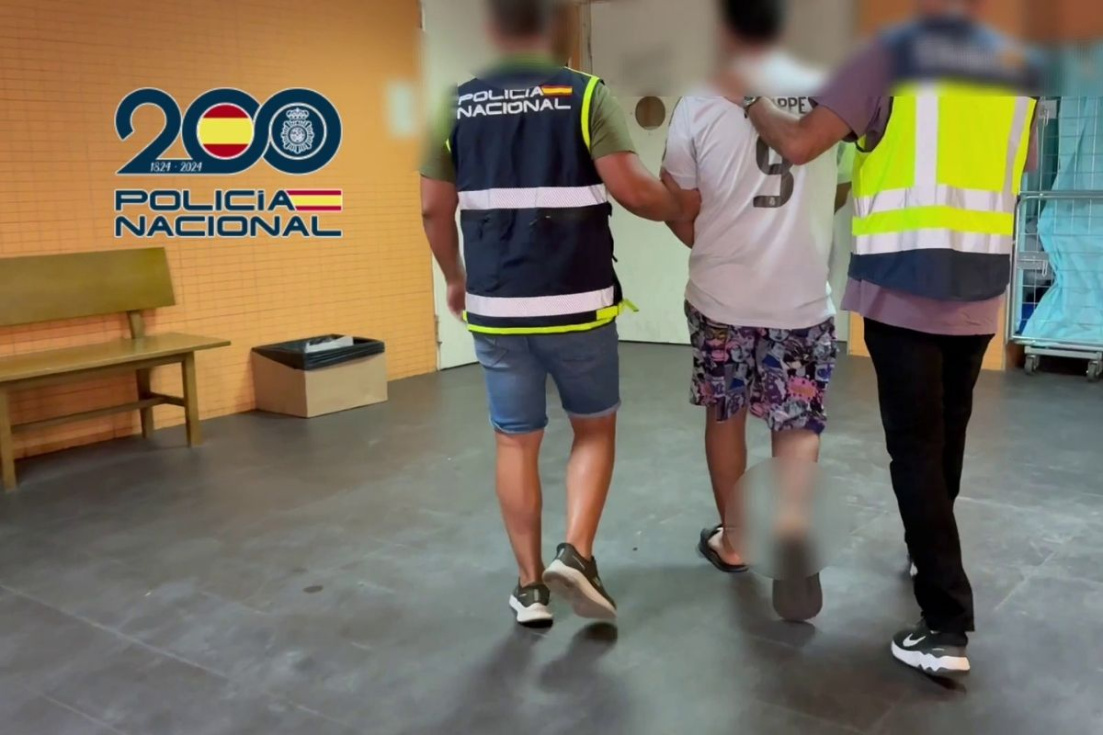 Detenci&oacute;n del presunto sicario en Elche por parte de agentes de la Polic&iacute;a Nacional