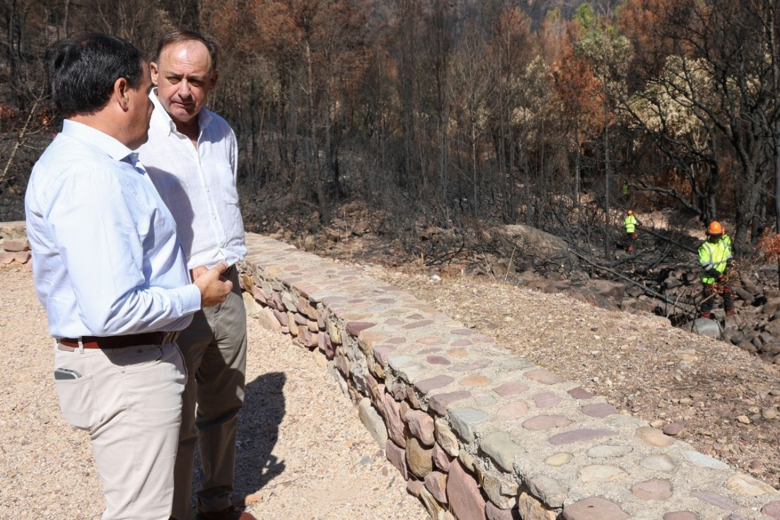 P&eacute;rez Llorca visita una de las zonas de la Comunitat Valenciana afectadas por los incendios forestales