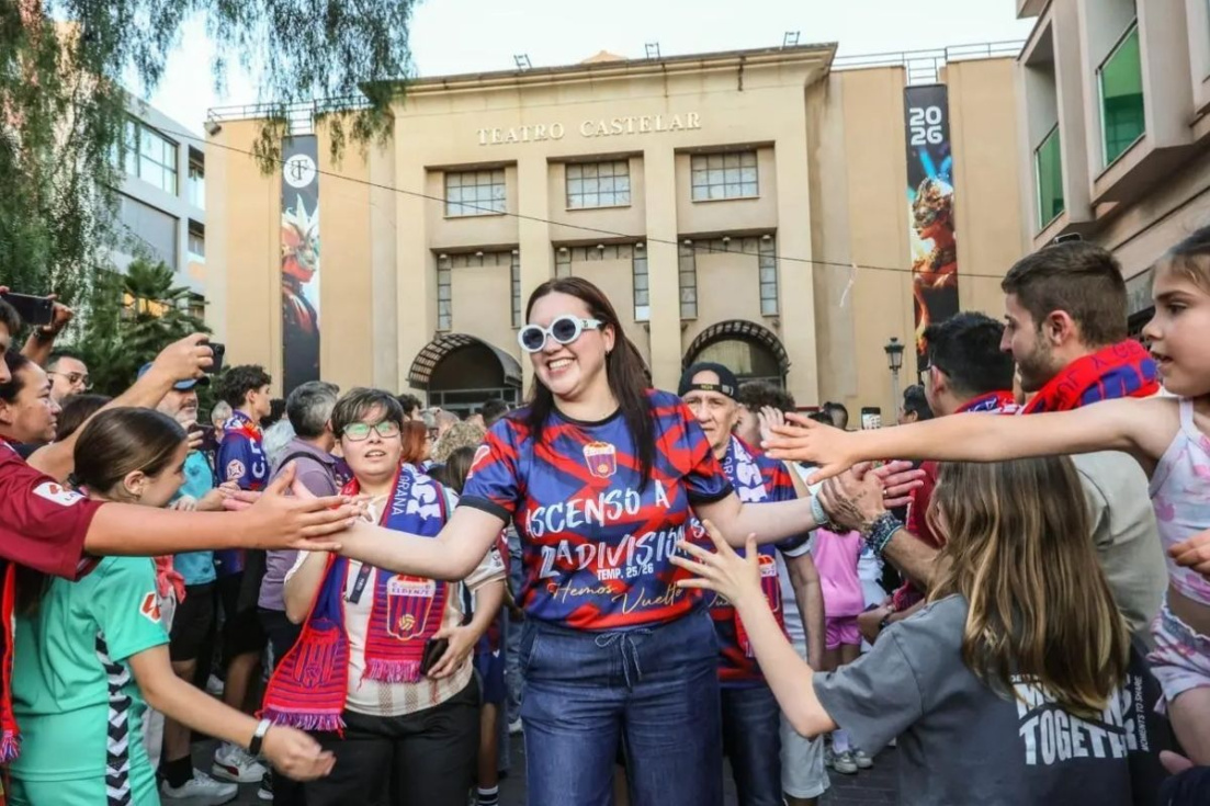 Carolina Holgu&iacute;n, durante su etapa al frente del CD Eldense