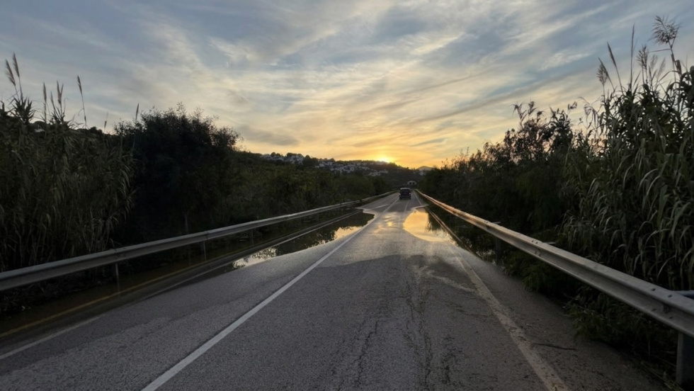 Carretera abierta tras la dana Adam de octubre en la Comunidad Valenciana.