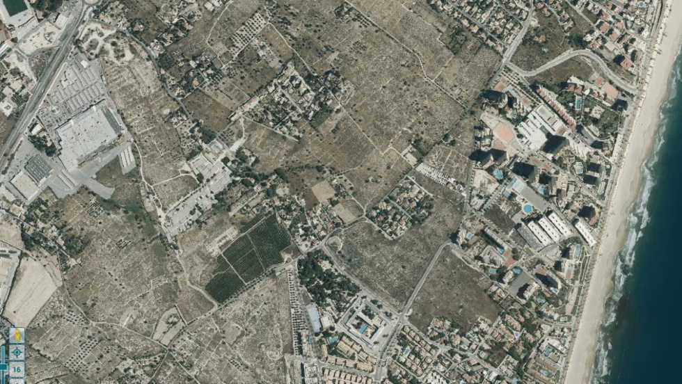 Vista a&eacute;rea del sector Fabraquer y Muchavista en El Campello