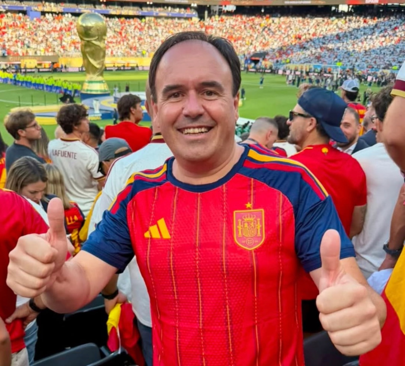 Juanfran P&eacute;rez Llorca, durante su presencia en la final del Mundial de f&uacute;tbol de Estados Unidos.