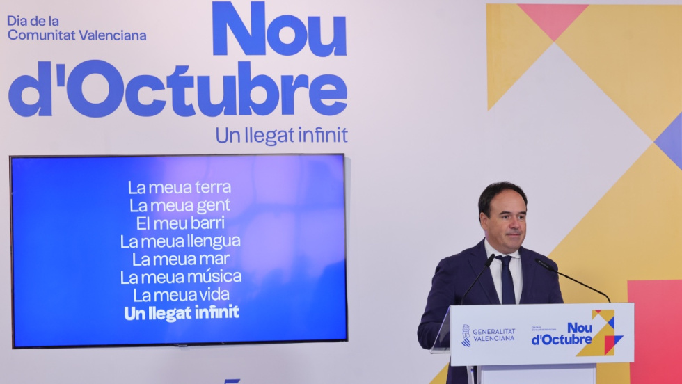 Juanfran P&eacute;rez Llorca presenta la campa&ntilde;a del Nou d'Octubre 2026