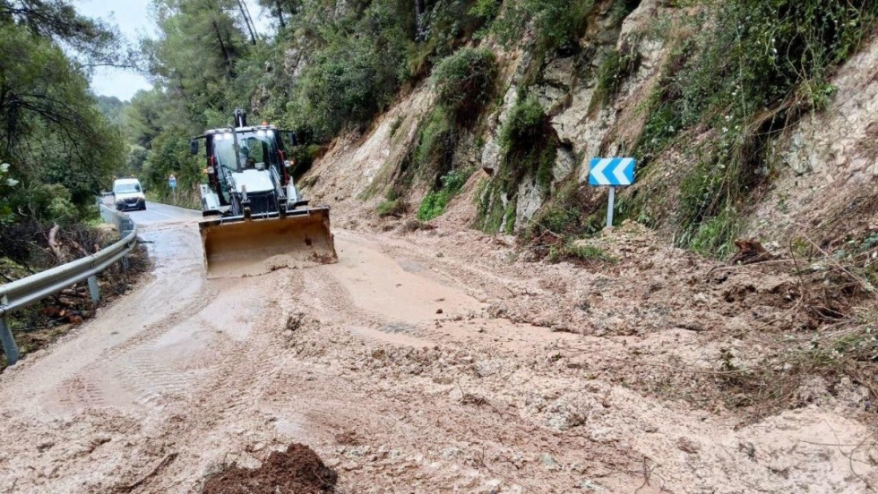 Trabajos de la Generalitat en carreteras afectadas por la dana Adam de octubre de 2026