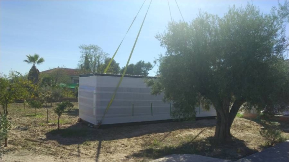 Instalaci&oacute;n de vivienda prefabricada en Alicante.