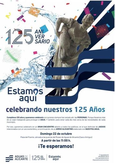 Cartel 125 años Aguas de Alicante