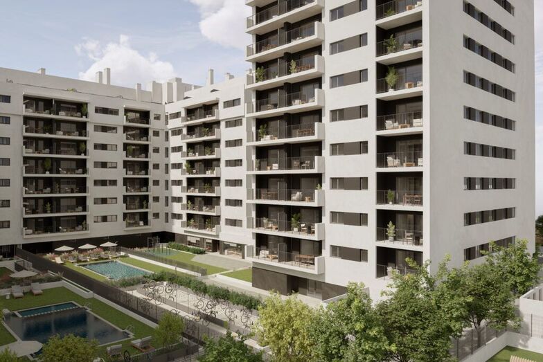 Panorámica de la futura promoción Aquene de AEDAS Home s en Quart de Poblet, Valencia.