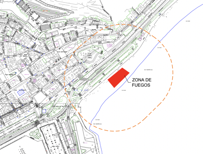 Plano alicante fuegos artificiales